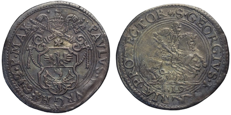 Ferrara, Paolo V (1605-1621), Giulio 1619, RR Munt-215 Ag mm 27 g 2,96 millesimo...
