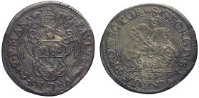 Ferrara, Paolo V (1605-1621), Giulio 1619, RR Munt-215 Ag mm 27 g 2,96 millesimo rarissimo, BB-SPL