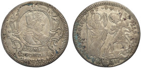 Ferrara, Clemente XI (1700-1721), Muraiola da 8 Baiocchi 1717, RR Munt-236 Mi mm 29 g 5,27 MB-BB