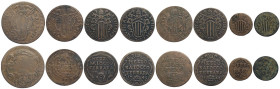 Ferrara, Lotto di 8 monete in rame da catalogare