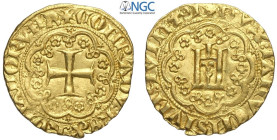 Genova, Gabriele Adorno (1363-1370) Doge V, Genovino, Rara Au mm 20 g 3,52 esemplare in alta conservazione, in Slab NGC MS63 (second best grade, cert....