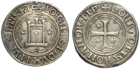 Genova, Gian Galeazzo Maria Sforza (1488-1494), Testone da 20 Soldi, RR MIR-137 Ag mm 30 g 13,14 di ottima qualità per la tipologia, SPL