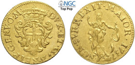 Genova, Repubblica (1528-1797), Zecchino 1737, Rara Au mm 21,5 g 3,50 in Slab NGC AU58 (Top Pop! Cert. 5790921010)