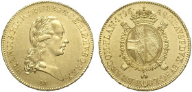 Milano, Francesco II d'Asburgo Lorena (1792-1800), Monetazione per l'Austria, Sovrano di Fiandra 1796, Rara Au mm 28,5 g 11,10 alta conservazione con ...