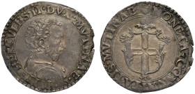 Modena, Ercole II d'Este (1534-1559), Bianco da 10 Soldi, MIR-645 Ag mm 29 g 4,90 gradevole esemplare con bella patina, SPL