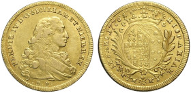 Napoli, Ferdinando IV di Borbone (1759-1816), Oncia napoletana da 6 Ducati 1776, Au mm 27 g 8,82 BB-SPL