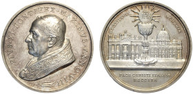 Roma, Pio XI (1929-1938), medaglia anno VIII, opus Mistruzzi Ag mm 44 g 38,83 q.FDC