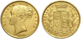 Great Britain, Victoria (1837-1901), Shiled Sovereign 1849, Au mm 22 BB-SPL