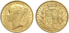 Great Britain, Victoria (1837-1901), Shiled Sovereign 1856, Au mm 22 BB