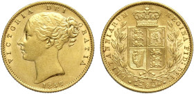 Great Britain, Victoria (1837-1901), Shiled Sovereign 1858, Au mm 22 SPL
