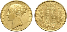 Great Britain, Victoria (1837-1901), Shiled Sovereign 1868 die number 33, Au mm 22 BB-SPL