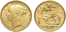 Great Britain, Victoria (1837-1901), Sovereign 1872, Au mm 22 q.SPL