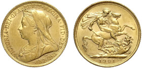 Great Britain, Victoria (1837-1901), Sovereign 1901, Au mm 22 SPL