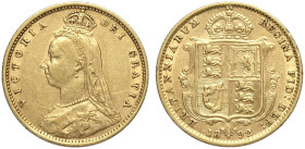 Great Britain, Victoria (1837-1901), Half Sovereign 1892, Au mm 19 q.SPL