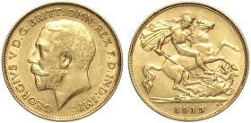 Great Britain, George V (1910-1936), Half Sovereign 1913, Au mm 19 SPL-FDC