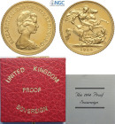 Great Britain, Elizabeth II (1952-), Sovereign 1984, Au mm 22 original box and certificate, in Slab NGC PF68 Ultra Cameo (cert. 5790683011)