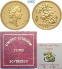 Great Britain, Elizabeth II (1952-), Sovereign 1991, Au mm 22 original box and certificate, in Slab NGC PF69 Ultra Cameo (cert. 5790683018)