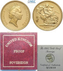 Great Britain, Elizabeth II (1952-), Sovereign 1995, Au mm 22 original box and certificate, in Slab NGC PF69 Ultra Cameo (cert. 5790682002)