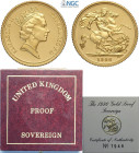 Great Britain, Elizabeth II (1952-), Sovereign 1996, Au mm 22 original box and certificate, in Slab NGC PF68 Ultra Cameo (cert. 5796082003)