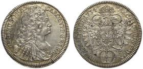 Austria, Charles VI (1711-1740), 1/4 Thaler 1734 Hall, Ag mm 32 g 7,19 bella patina, SPL-FDC