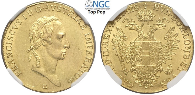 Austria, Franz I Austrian Emperor (1806-1835), Ducat 1828-E Karlsburg, Au mm 21 ...