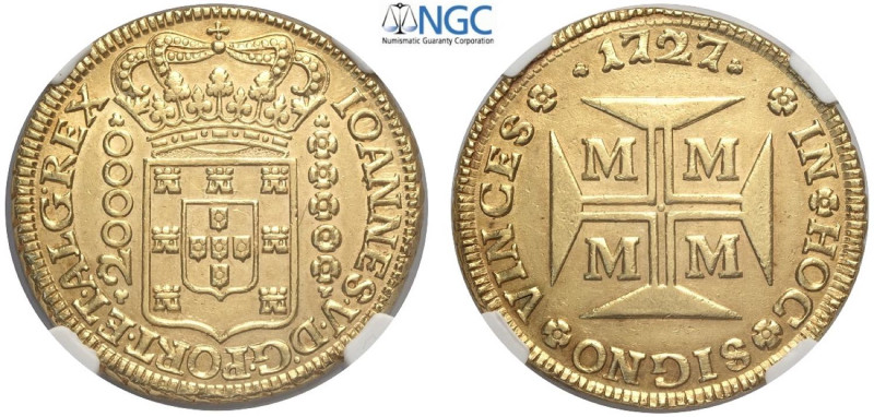 Brazil, Joao V (1706-1750), 20000 Reis 1727-M, Au mm 38 ottima conservazione, in...