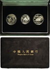 China, People's Republic, Proof Set 1980 (3), KM-PS6, KM#34-36, there are two of the three certificates, original box, Proof