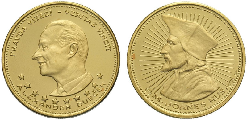Czechoslovakia, Republic, Gold 5 Ducats (1968) Kremnitz, Au 986/1000 mm 30 g 17,...