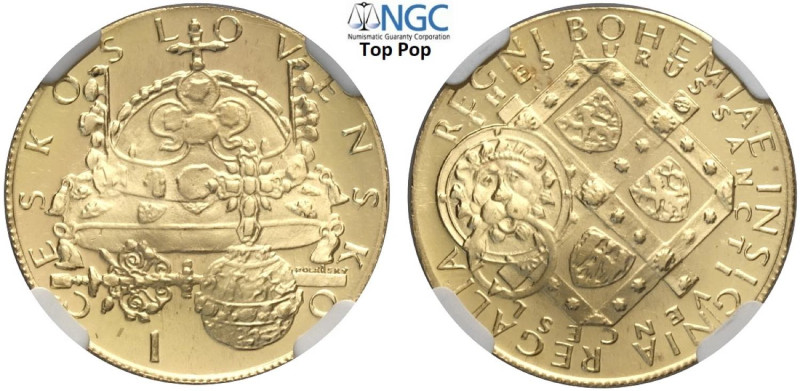 Czechoslovakia, Republic, Gold Ducat (1972) Thesaurus Sancti Venceslai, Kremnitz...