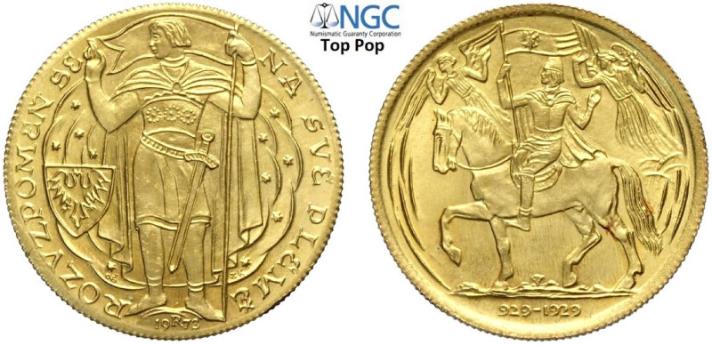 Czechoslovakia, Republic, Gold Ducat 1973 for 1000th Anniversary of Christianity...