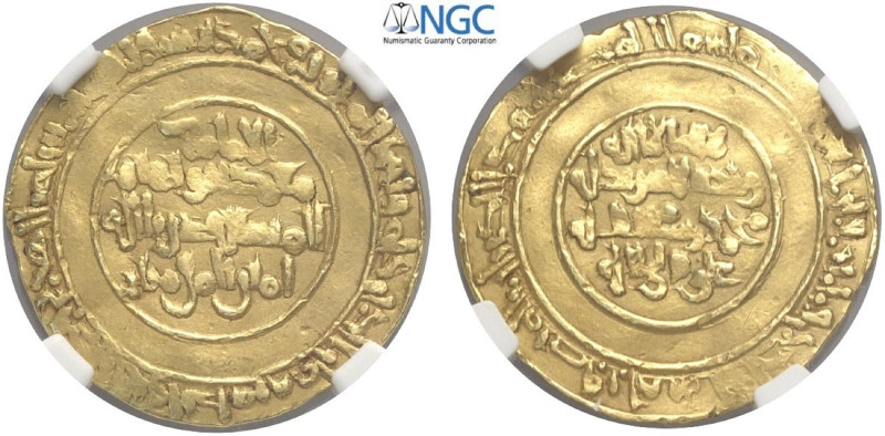 Egypt, Fatimid, Al-Mustansir Billah (AD 1036-1094), Dinar, Au mm 22 in Slab NGC ...