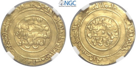 Egypt, Fatimid, Al-Mustansir Billah (AD 1036-1094), Dinar, Au mm 22 in Slab NGC XF-damaged (cert. 4786063005)
