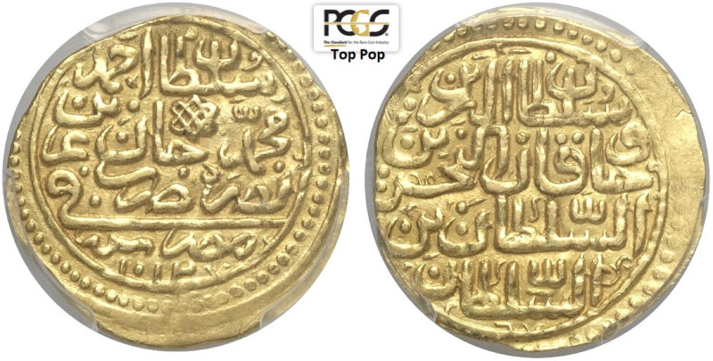 Egypt, Ahmed I (AD 1603-1617), Altin AH1012 (1603), Au mm 22 in Slab PCGS MS62 (...