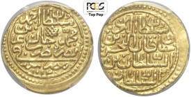 Egypt, Ahmed I (AD 1603-1617), Altin AH1012 (1603), Au mm 22 in Slab PCGS MS62 (Top Pop! cert. 34772738)