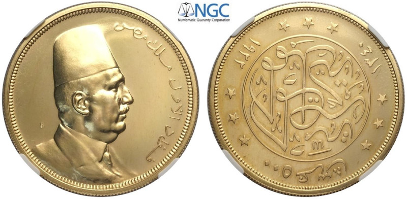 Egypt, Ahmed Fuad I (1922-1936), 500 Piastres 1922, Au mm 37 conservazione eccel...