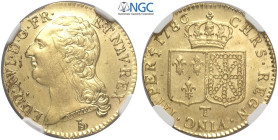 France, Louis XVI (1774-1790), Louis d'or 1786-T Nantes, Au mm 23 conservazione eccellente, in Slab NGC MS65 (cert. 5790742009)