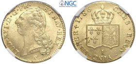 France, Louis XVI (1774-1790), 2 Louis d'or 1786-I Limoges, Au mm 28 altissima conservazione, in Slab NGC MS64 (second best grade, cert. 5784542009)