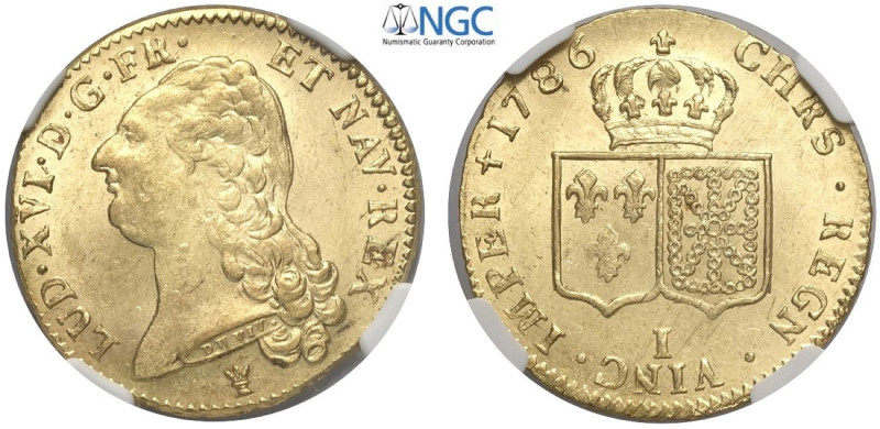 France, Louis XVI (1774-1790), 2 Louis d'or 1786-I Limoges, Au mm 28 alta conser...