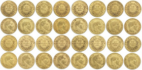 France, Napoleon III (1852-1870), Lot 16 x 10 Francs, different dates, Au g 51,60 mediamente BB