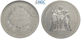 France, Modern Republic, 50 Francs 1979 Piedfort, Ag mm 41 In Slab NGC PF68 Cameo (cert. 5788742007)
