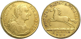 Germany Brunswick-Wolfenbuttel, Karl I (1735-1780), 10 Thaler 1761-IAB, Au mm 29 g 13,25 buon BB