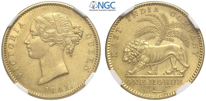 India-British, Victoria (1837-1901), Mohur 1841* Calcutta, S&W-3.7 Type A/1 ""W....