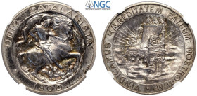 Spain Catalonia, Unio Catalanista, Silver Pattern 100 Pesetas 1900, Ag mm 33 in Slab NGC UNC-edge filing (cert. 5789007004)