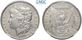 United States of America, Morgan Dollar 1901 Philadelphia, RR Ag mm 38,1 in Slab NGC AU-cleaned (cert. 5786617012)
