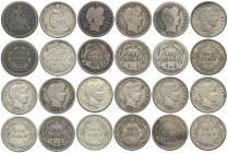 United States of America, Lot 12 x Silver Dime: 1845-O, 1891 (SPL), 1893-S, 1901-O, 1902-S, 1903 (SPL), 1905, 1905-S, 1907, 1911, 1911-D, 1913