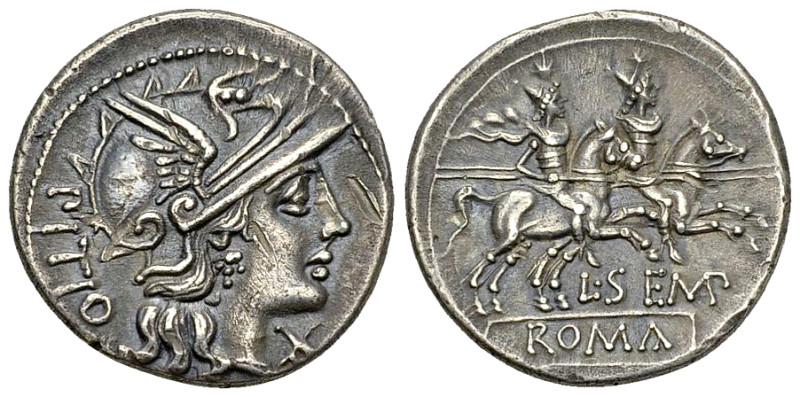 L. Sempronius Pitio AR Denarius, 148 BC 

L. Sempronius Pitio. AR Denarius (21...