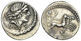 D. Iunius Silanus AR Denarius, 91 BC