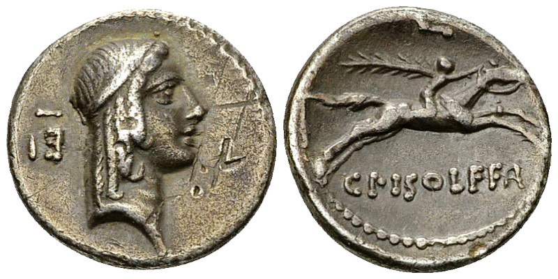 L Calpurnius Piso Frugi AR Denarius, 67 BC 

L Calpurnius Piso Frugi. AR Denar...