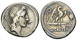 Q. Cassius Longinus AR Denarius, 55 BC