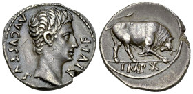 Augustus AR Denarius, Lugdunum